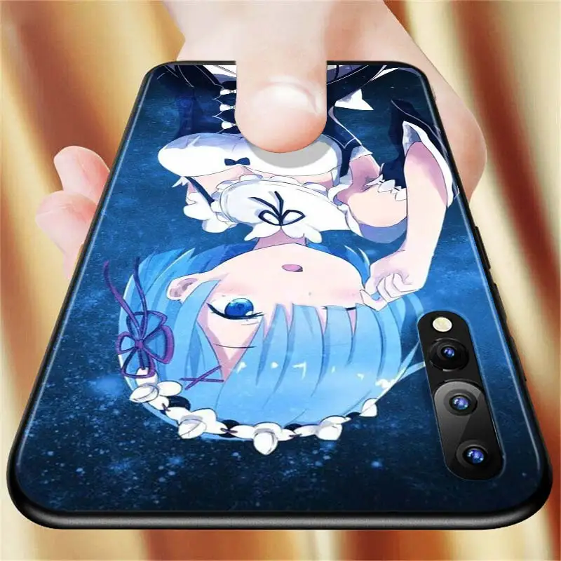 

Anime RE ZERO Ram Rem Back Silicone Phone Case for Samsung Galaxy A90 A80 A70S A60 A50S A40 A20E A20 A10S Soft Black Cover