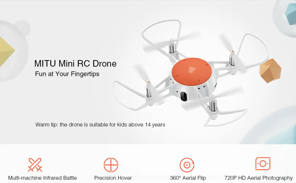 Xiaomi Миту WI-FI FPV дрона с дистанционным управлением 360 падения с 720P HD Камера Multi-machine Infrared Battle Камера Дрон-с управлением от первого лица без контроллера версия G-sensor