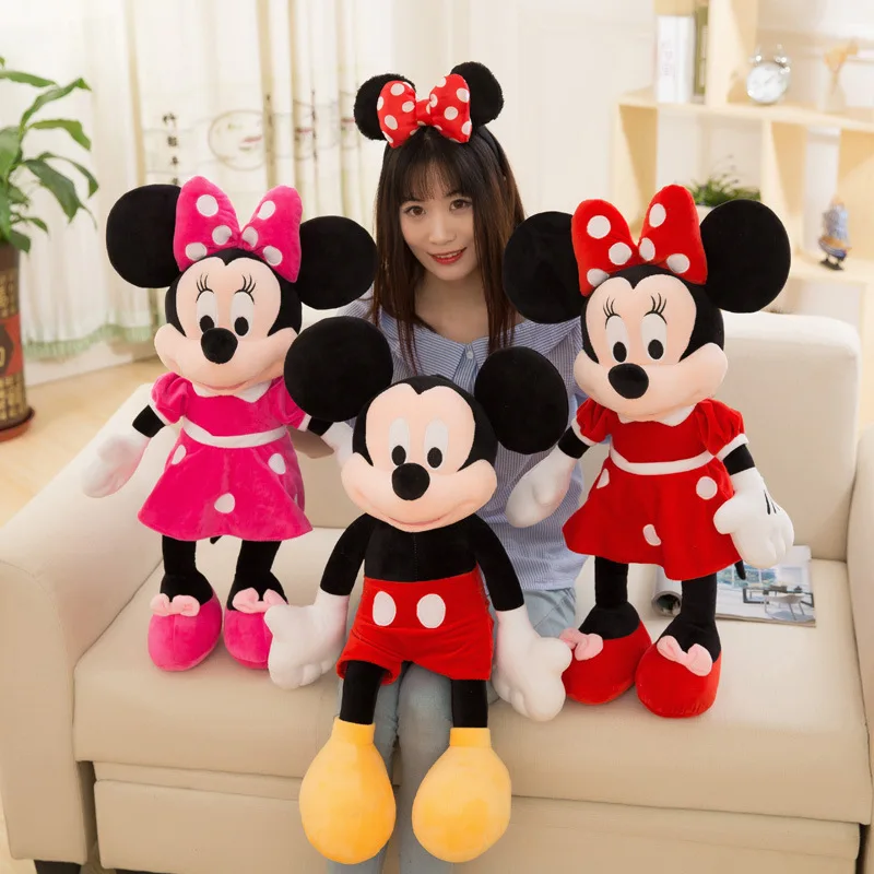 30-110 см новые диснеевские фильмы Kawaii Микки Маус Минни пары плюшевые игрушки