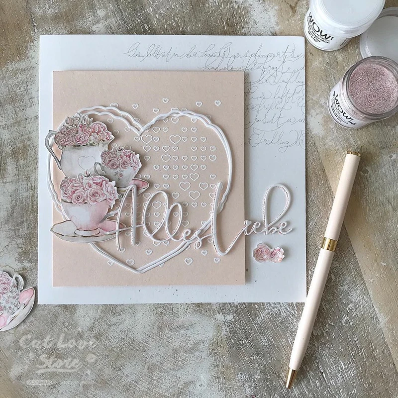 Все металлические режущие штампы Alles Liebe немецкие трафарет для скрапбукинга