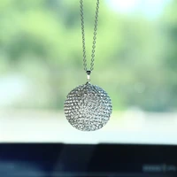 large size bling bling diamond crystal ball car pendant creative auto decoration car rear view mirror ornament hanging ornaments