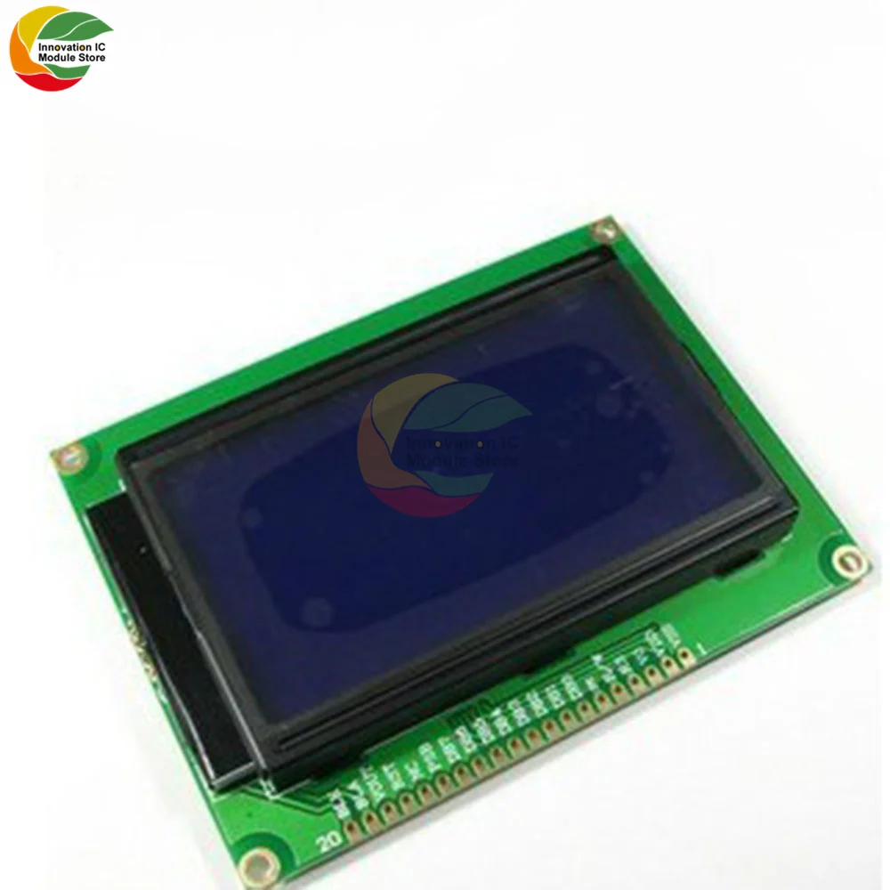 

Ziqqucu 128x64 Dots Graphic 12864 LCD Display Module with Backlight ST7920 IIC I2C SPI for Arduino Raspberry Pi STM32 3D Printer