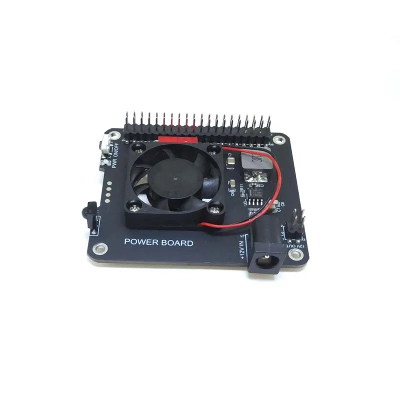 DockerPi PowerBoard for Raspberry Pi 4B&amp3B+&ampAll Platform Power Supply with Safe Shutdown Auto Cooling Fan Expansion Board |