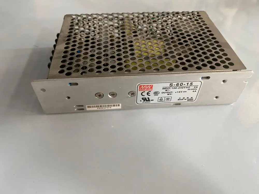 

Оригинальный Meanwell S-60-15 одиночный выход 60 Вт 15 в средний источник питания постоянного тока 15 в