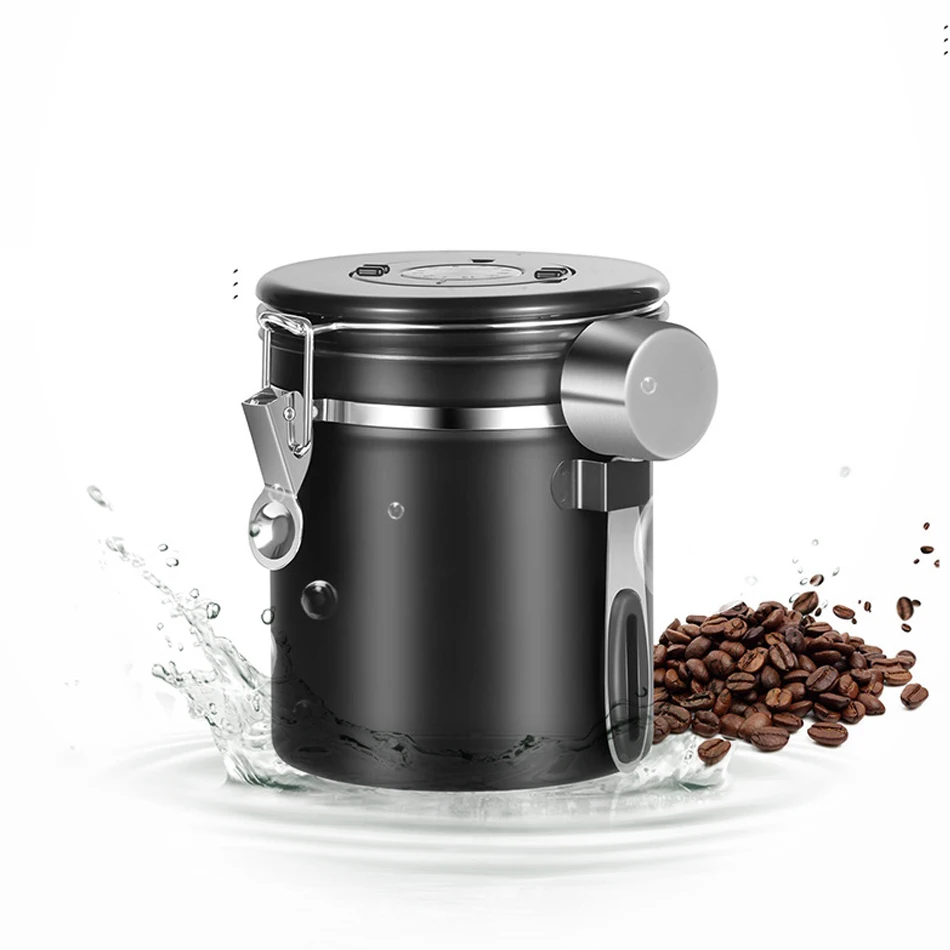 

Sealed stainless steel moisture proof storage can coffee bean powder milk can teapot kitchen grain storage box