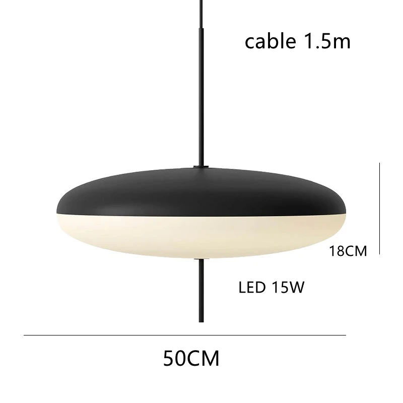 Простой Nordic черно-белый светодиодный акриловый для столовой и кухни 3000K 4000K 6000K