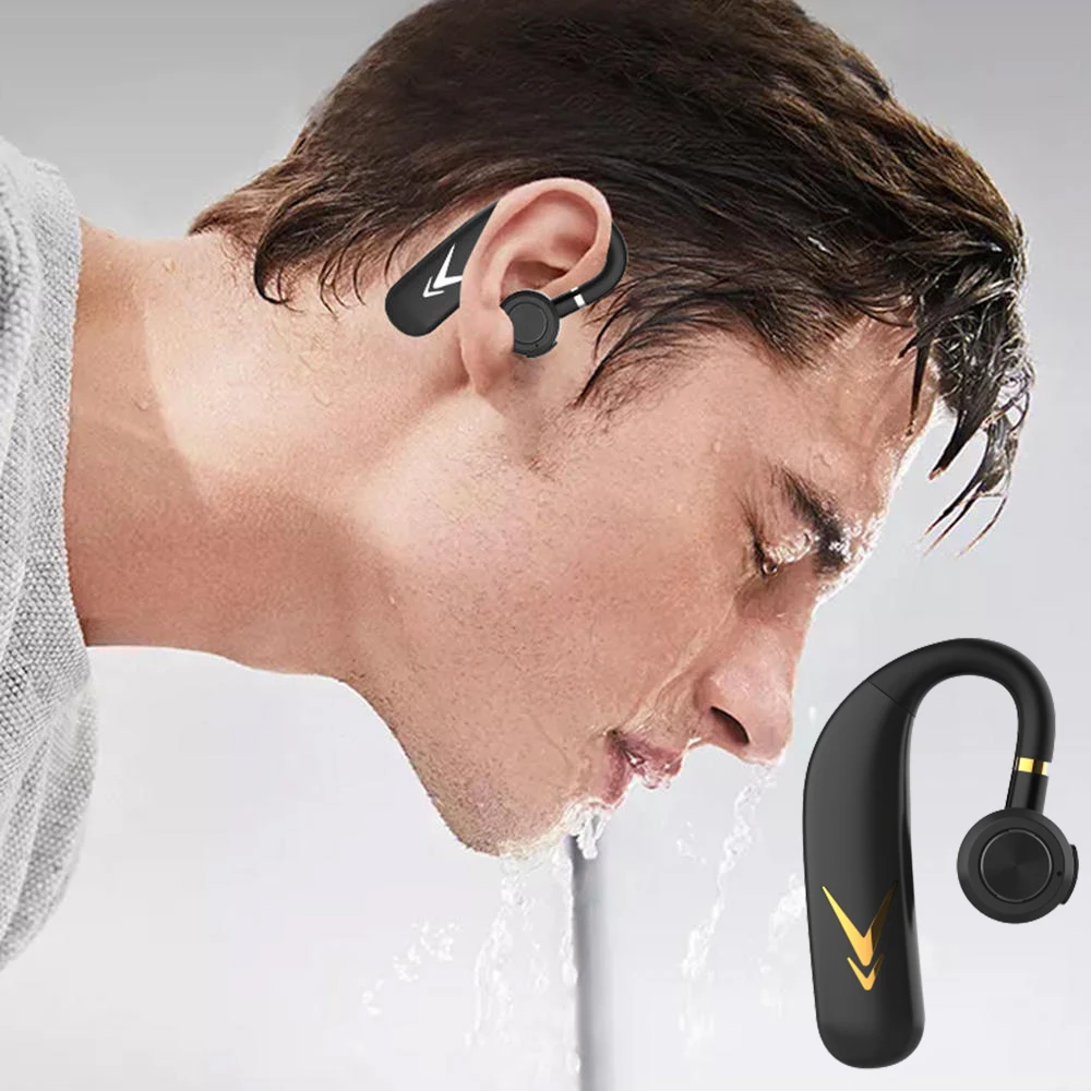 

Wireless 10m bluetooth 5.0 single ear noise reduction subwoofer hanging ear TWS headset Free Call Music Headset for Smart Phones
