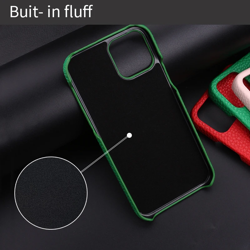 Personalization Custom Initial Name Pebble Grain  Luxury Leather Phone Case For iPhone 12 11 13 Pro X XR XS Max 7 8Plus Coque