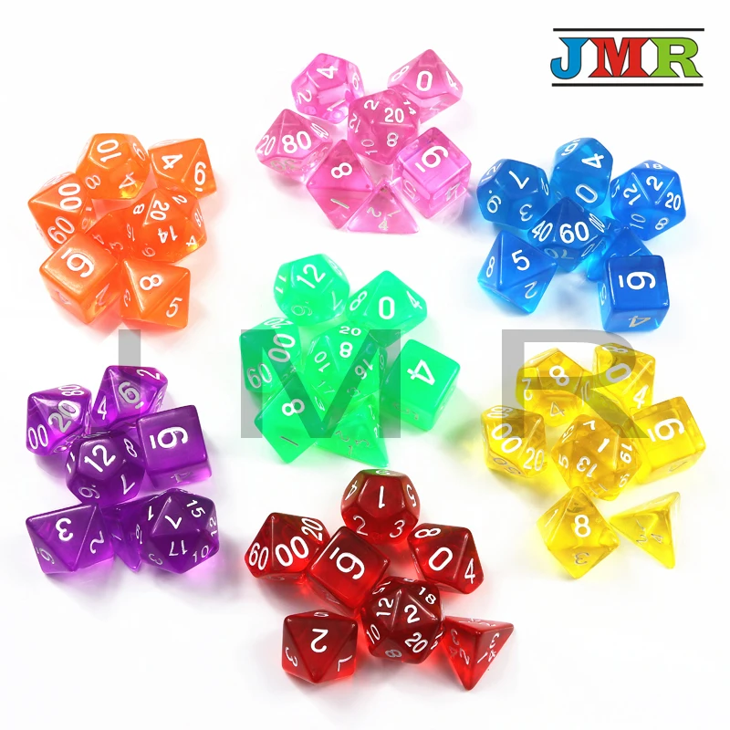 7 шт./компл. многогранные игровые игральные кости Rpg Dnd набор D4 D6 D8 D10 % D12 D20 идеально