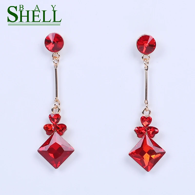 Серьги в виде ракушек и подвесков с кристаллами ювелирные изделия 2020 серьги