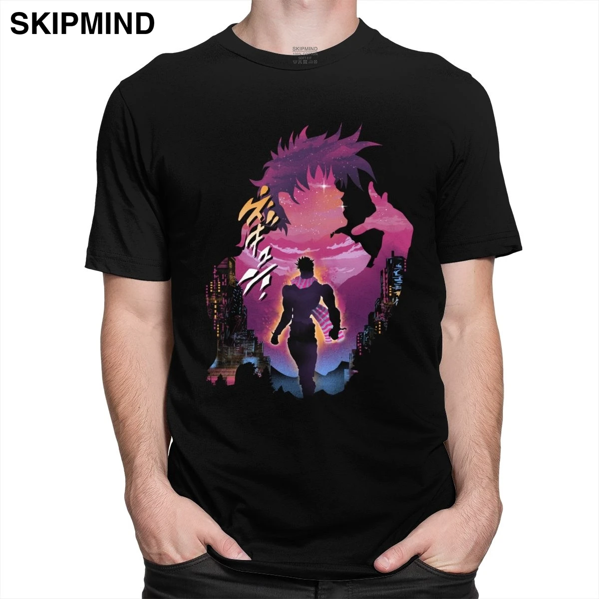 Прохладный Jojo странные приключения футболки для мужчин с коротким рукавом