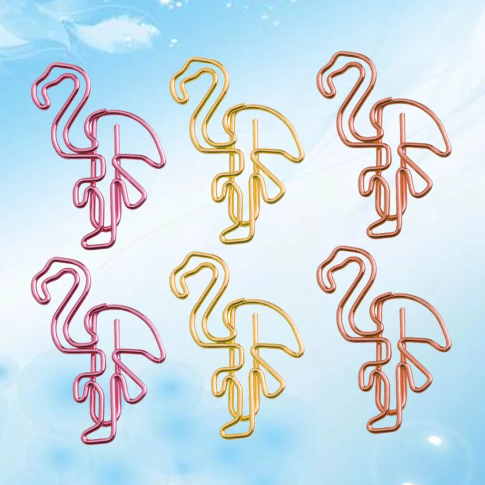 

30PCS Office Stationery Practical Creative Metal Shape Paper Document Clip Mixed Color