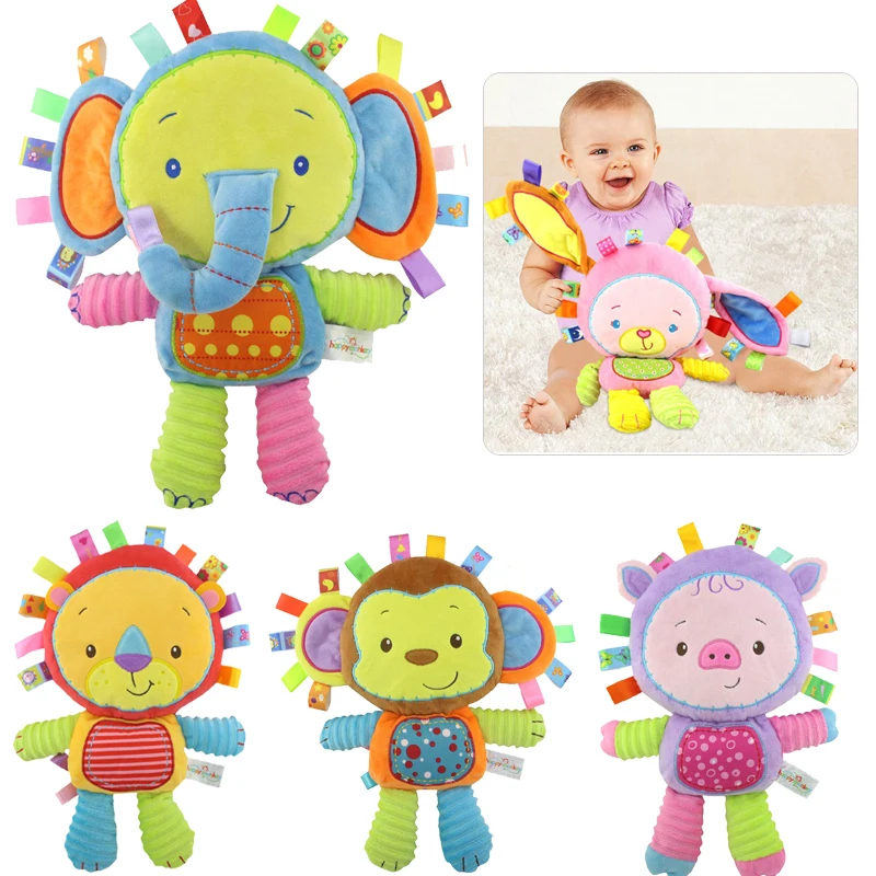 

8 Styles Baby Toys 0-12 Months Appease Ring Bell Soft Plush Educational Infant Toys Kids Baby Rattles Mobiles Squeaky Sound Toy