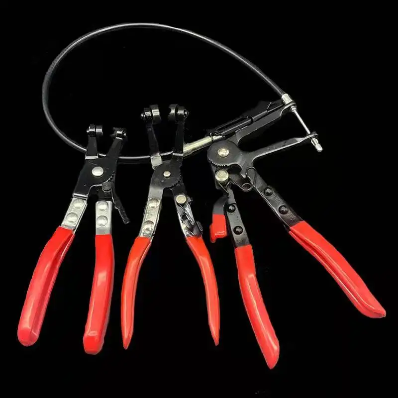 

1Pc Or 3Pcs Auto Repairs Bent Nose Hose Clamp Pliers Cable Type Flexible Wire Long Reach Clip Pliers Hand Tools Tube Plier Set
