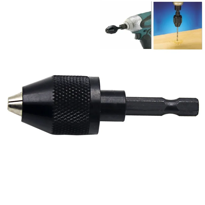 

Alloy 1/4" Keyless Chuck Conversion Hex Shank Drill Bit Quick Change Driver Tool Alloy 0.3-6.0mm