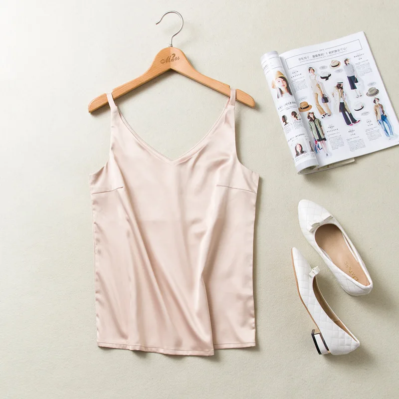 Новинка весна лето Шелковый Атласный сексуальный жилет без бретелек Женская