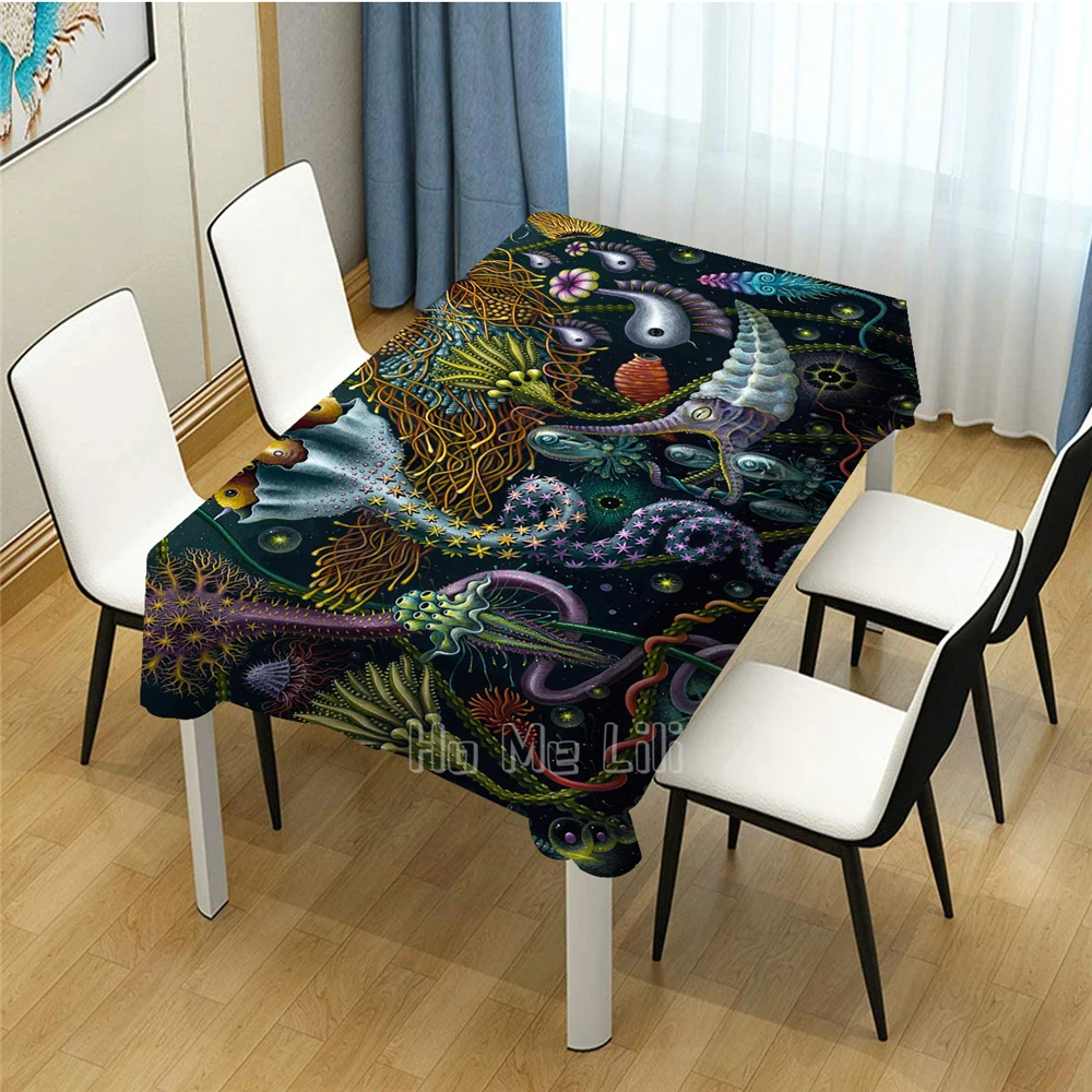 

Психоделические экосистемы шаблон дизайн Taablecloth обеденный Декор