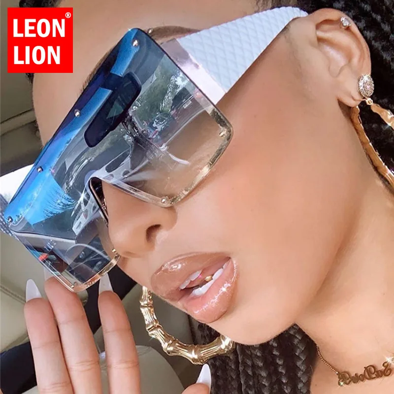 

LEONLION Rectangle Sunglasses Women High Quality Women Sunglasses 2023 Luxury Designer Rimless Sunglasses Gafas De Sol Mujer