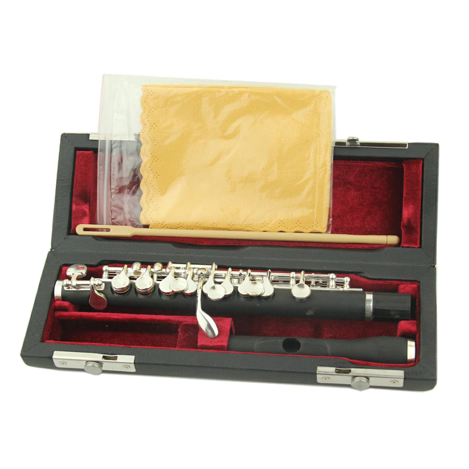 

1Set Premium C Tone Piccolo Flute Instruments and Carrying Case Cleaning Rod Protect Cover Beginner Kids Gifts