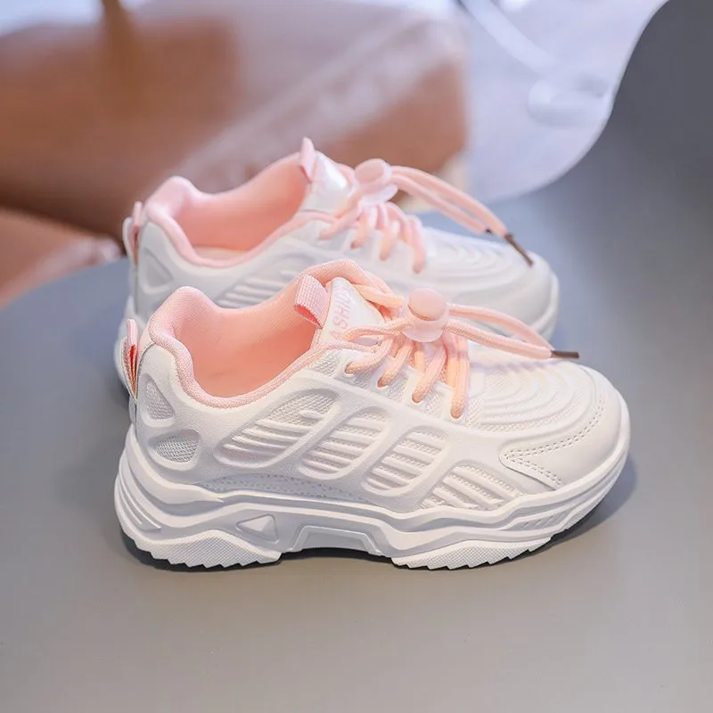 

Children's Sports Shoes, Boys, Spring and Autumn Soft-soled Casual White Shoes, Girls, Korean Version, Big Children's Breathable