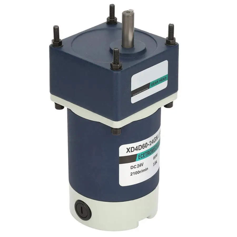 24 В 60 Вт Высокая кручение Регулируемая скорость металлическая Шестерня