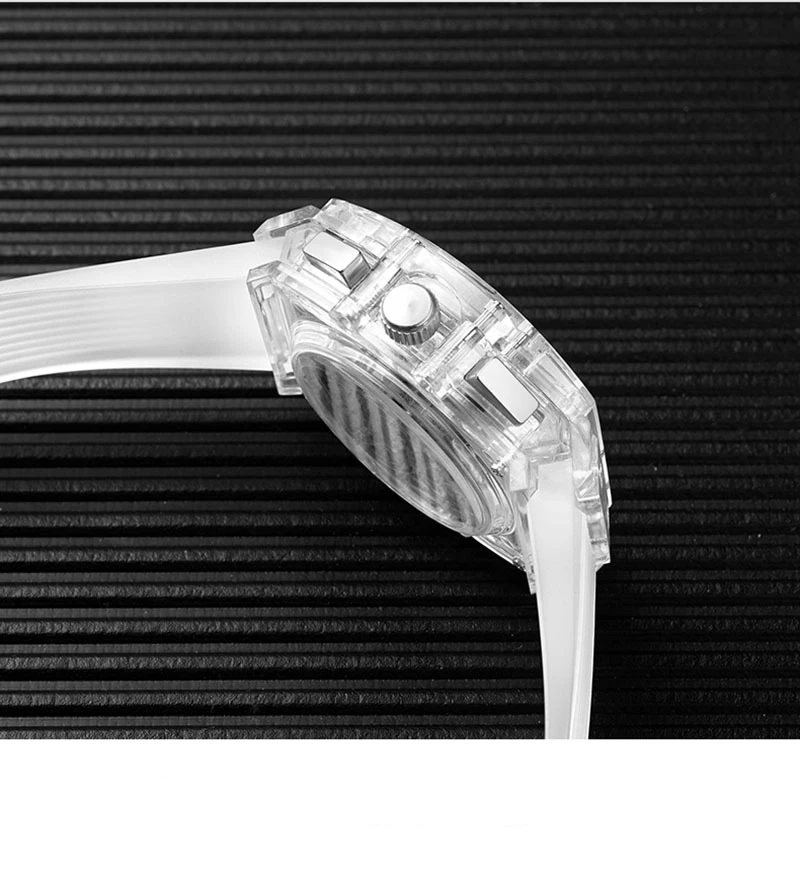 

Brand Personality Transparent Sport Domineeri Watch Men Quartz Multi-Function Tonneau-Shaped Dial 2021 New Strange Couple Watch