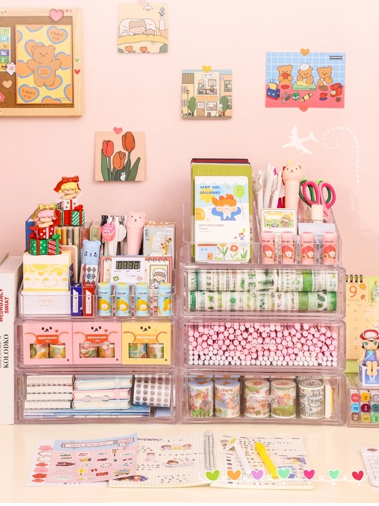 Настольный органайзер для канцелярских принадлежностей многослойная