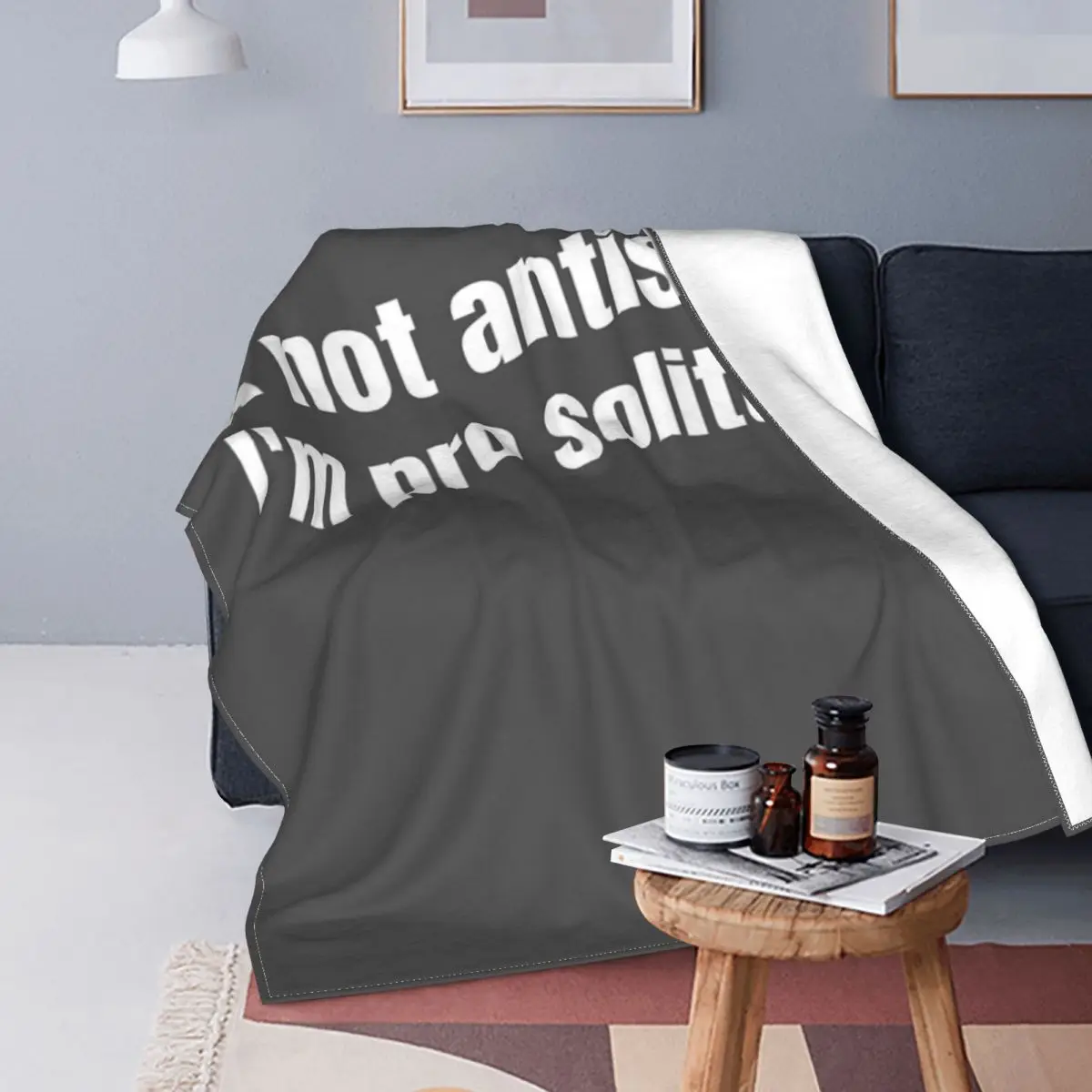 

Manta de «I'm Not Antisocial» Pro уединение, colcha a quadros para cama, colcha de 90 muselina, manta para cama