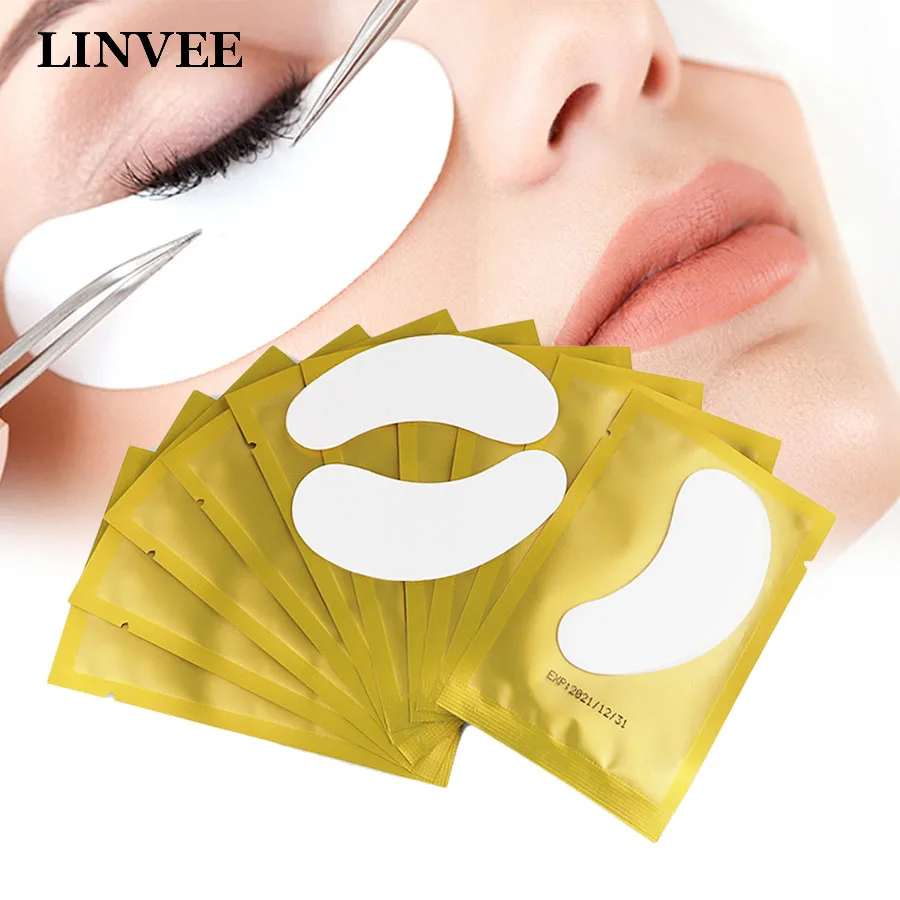 Накладные ресницы глазные гель патчи 10/20/50 пар гидрогелевые наклейки для