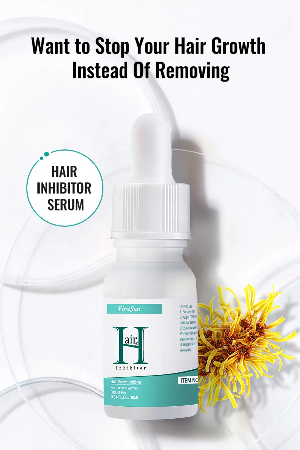 

firstsun New product Hair Suppression Serum Facial Bikini Legs and Armpit Hair Growth Smooth Skin Repair Serum