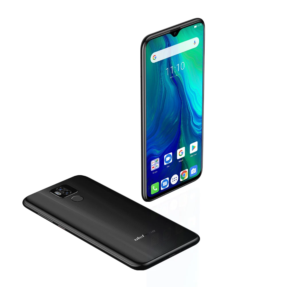 Ulefone power 6 Смартфон Android 9,0 Helio P35 Восьмиядерный 6350 мАч 6," 4 Гб 64 Гб 16 МП распознавание лица NFC 4G LTE Global Mobile P - Цвет: Black