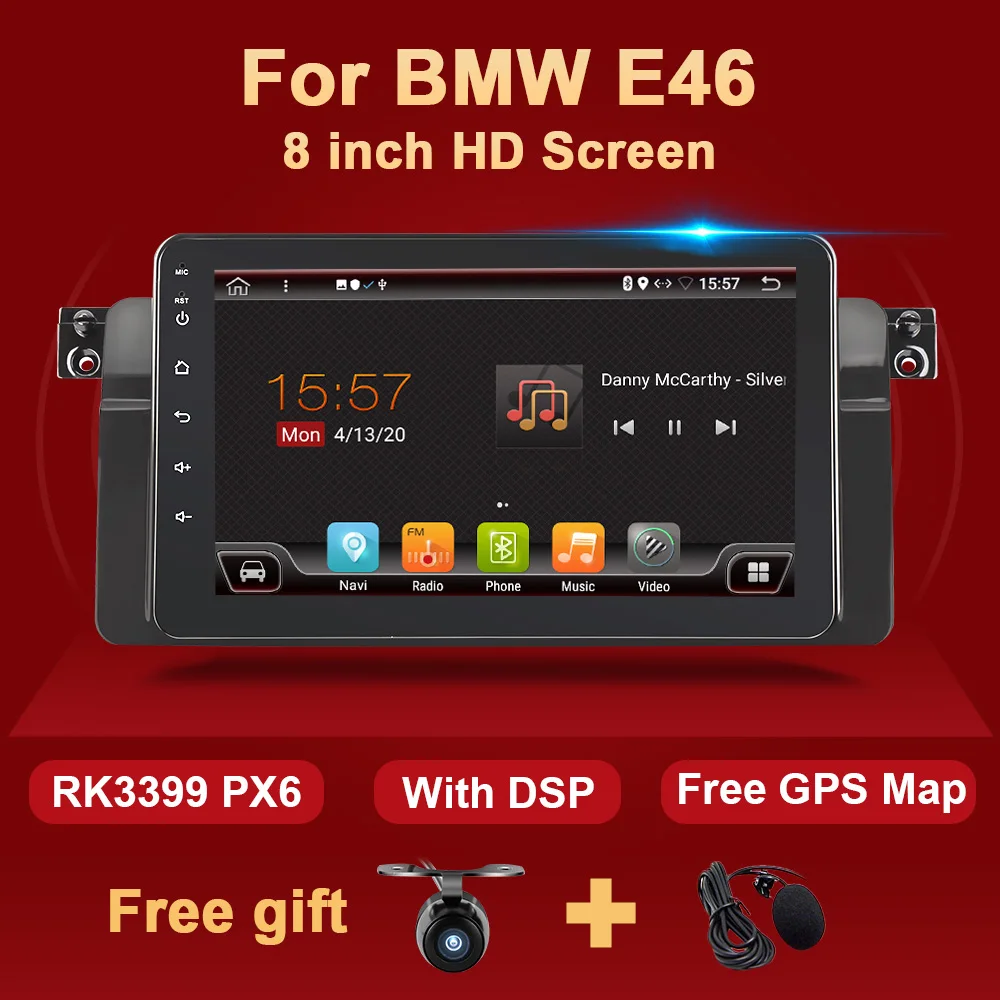 Автомобильный радиоприемник на Android 10 для BMW E46 M3 Rover 75 Coupe 318 320 325 330 туристический