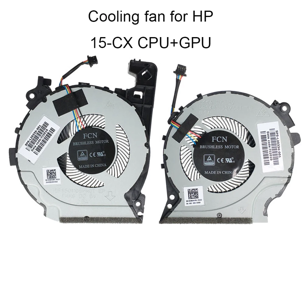 Кулеры для ноутбука HP Pavilion 15 CX CX0049NR CX0071NR CX0061TX вентилятор охлаждения ЦП L20334 L20335 001