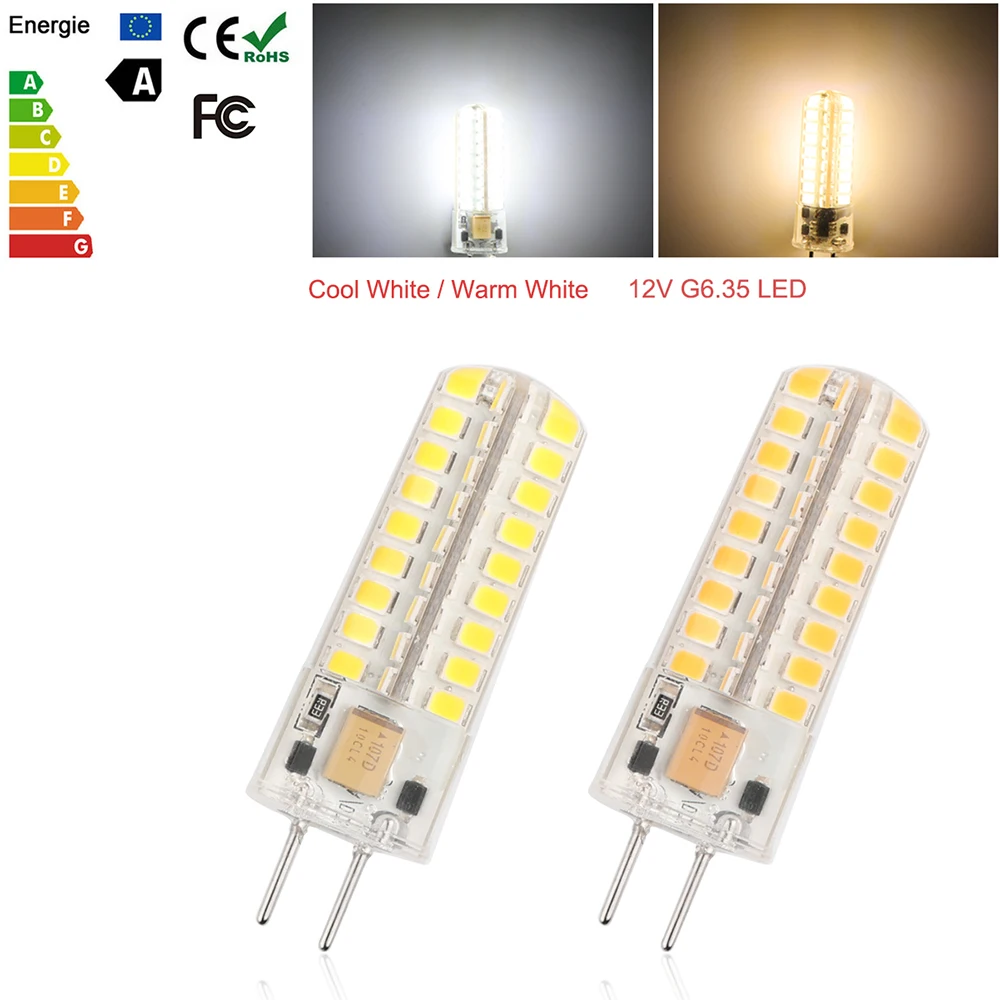 

Led Bulb 7W AC / DC 12V 72 led GY6.35 Silicone Lamp Warm white/White l 360 Degree Angle LED Light