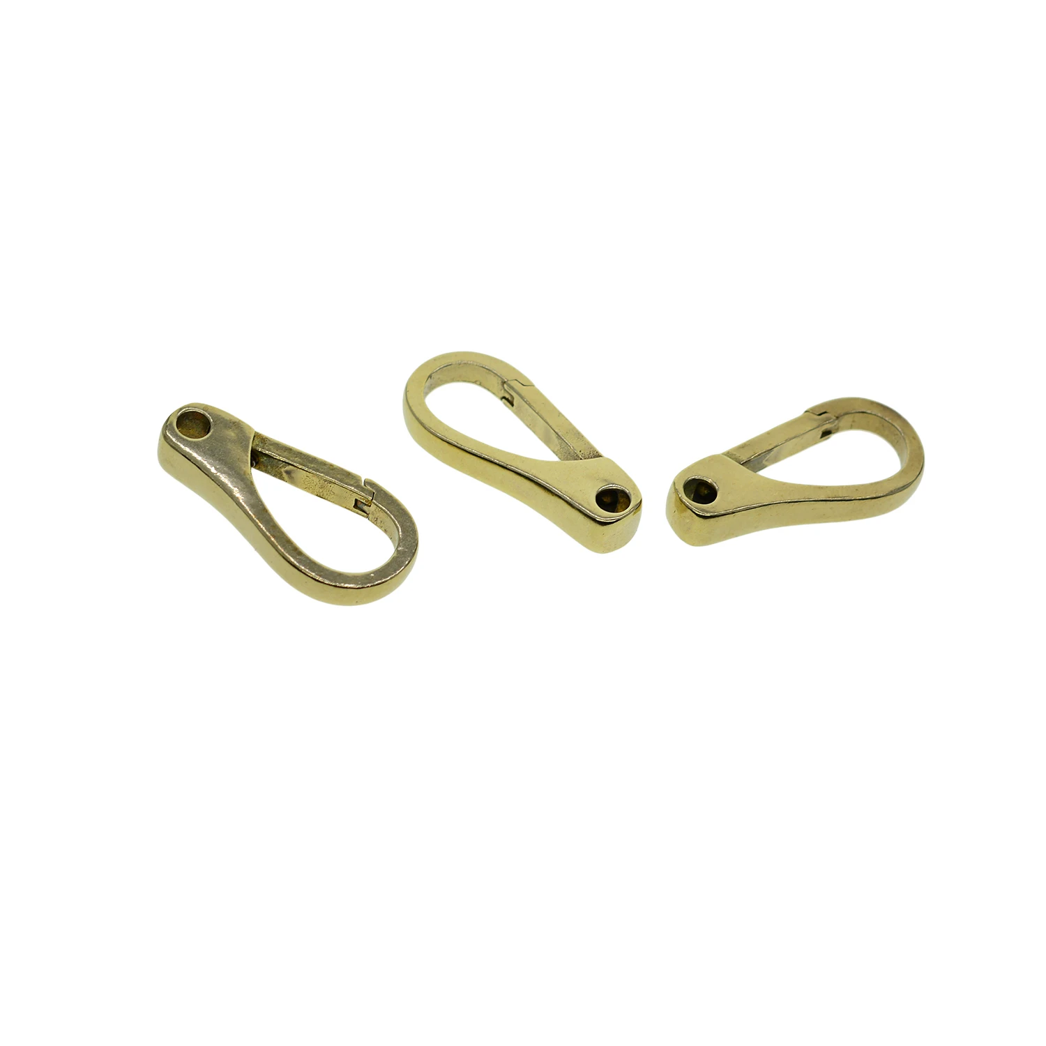 Ручная полированная твердая латунная пружинная застежка-крючок быстросъемный