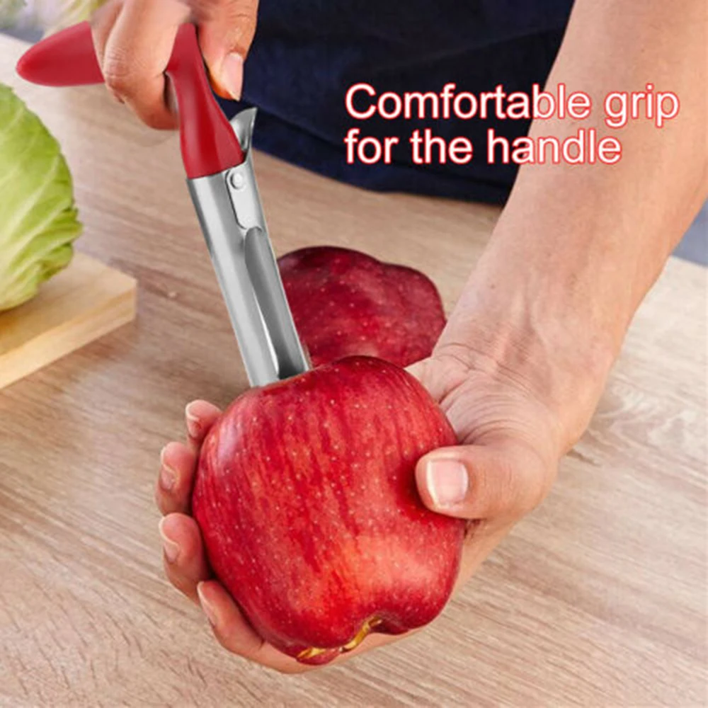 New Kitchen Stainless Steel Twist Core Seed Remover Fruit Pear Apple Corer Tools