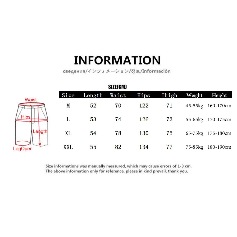

LINDSEY SEADER Men's Streetwear Short Summer Hip Hop Oversized Big Pockets Harajuku Drawstrings Cotton Casual Jogger Shorts
