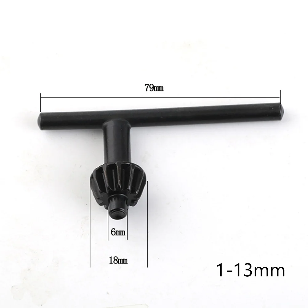 

3 Size Gadget T Shaped Wrench Drill Clamping Chuck Key Kit Black Long Handle Part Tools Portable Mini Accessories Multifunction