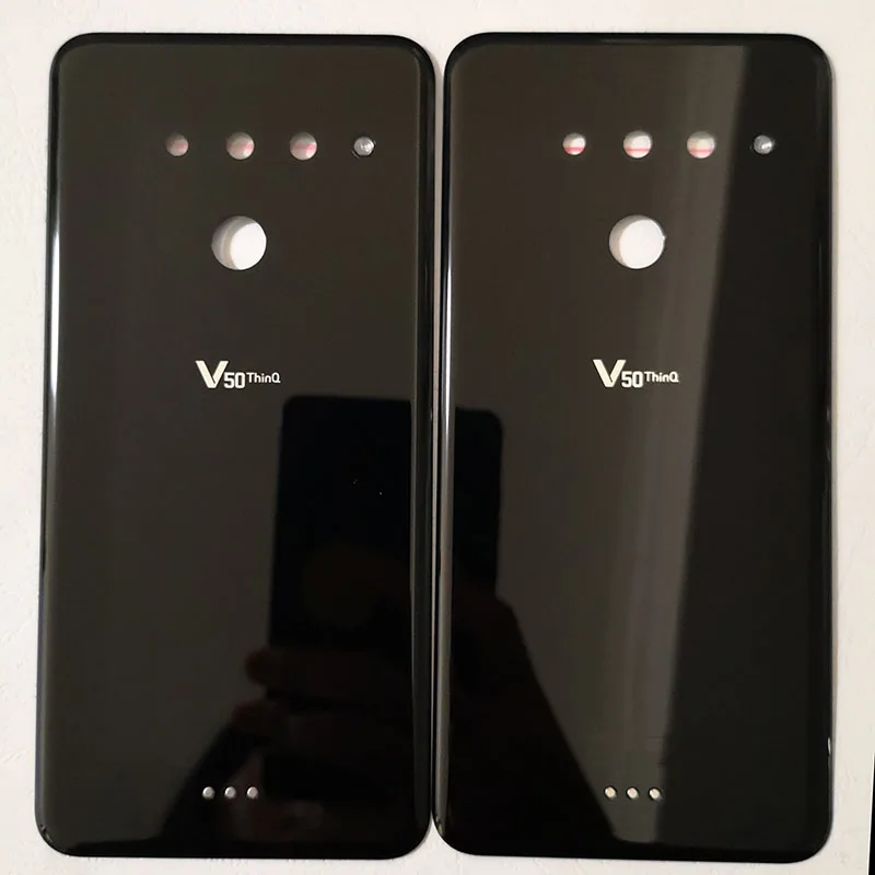 Новое стекло крышка батареи для LG V50 задний корпус Чехол без отверстия/три