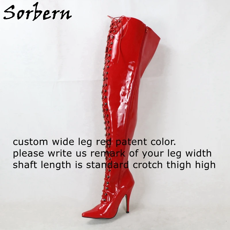 Sorbern/высокие сапоги на высоком каблуке 12 см Женские высокие Высота голенища 75