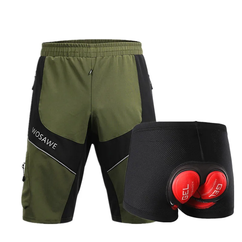 Велосипедные шорты WOSAWE слегка Водонепроницаемые Светоотражающие свободные с