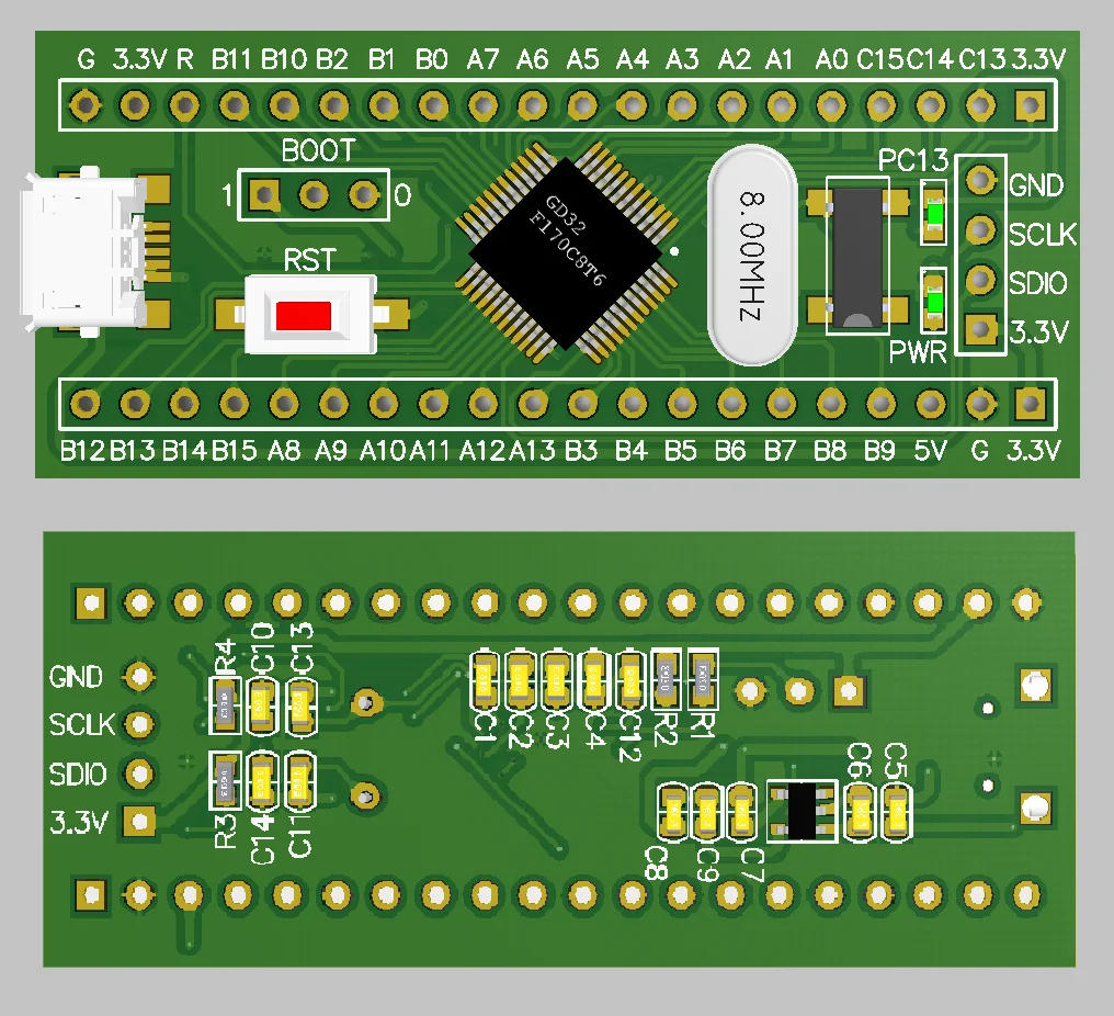 Материнская плата GD32F170C8T6 Core SCM STM32 системная макетная F072 Акция заменяет C8t6 |