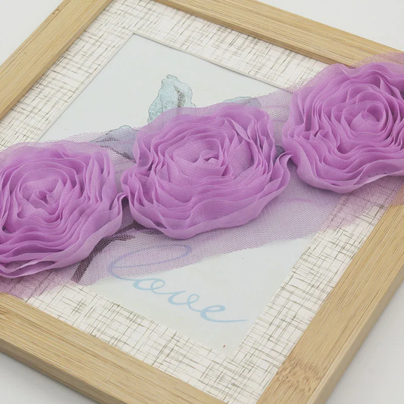 Шифоновая кружевная отделка с розами для новорожденных девочек Комбинезоны