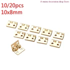 Петля металлическая, золотистая, для мебели 112, миниатюрный шкафчик, миниатюрный шкафчик, 1020 шт.