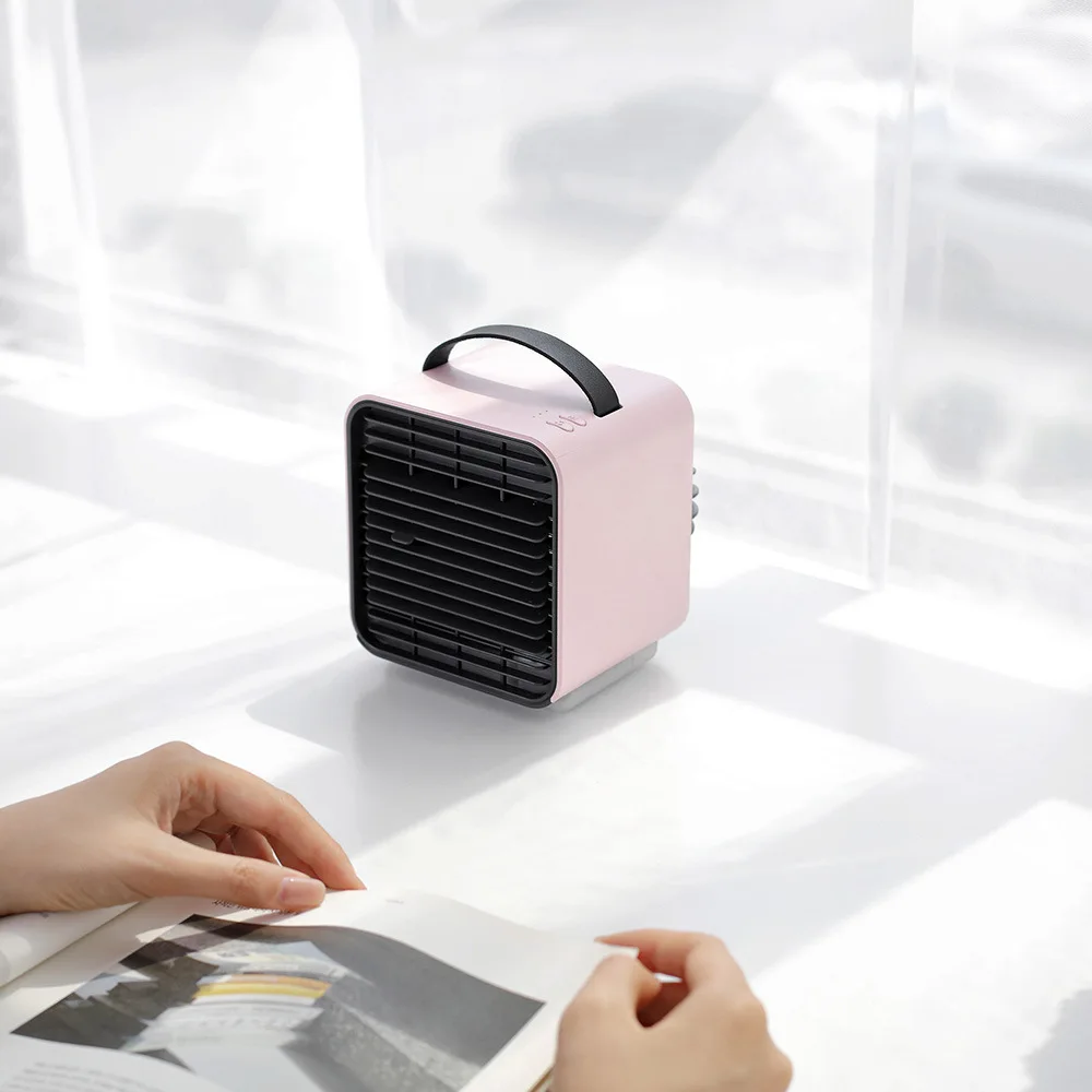 

New Mini Air Cooler Usb Rechargeable Portable Handheld Negative Ion Water Cooling Fan Small Desktop Air Conditioning Fan