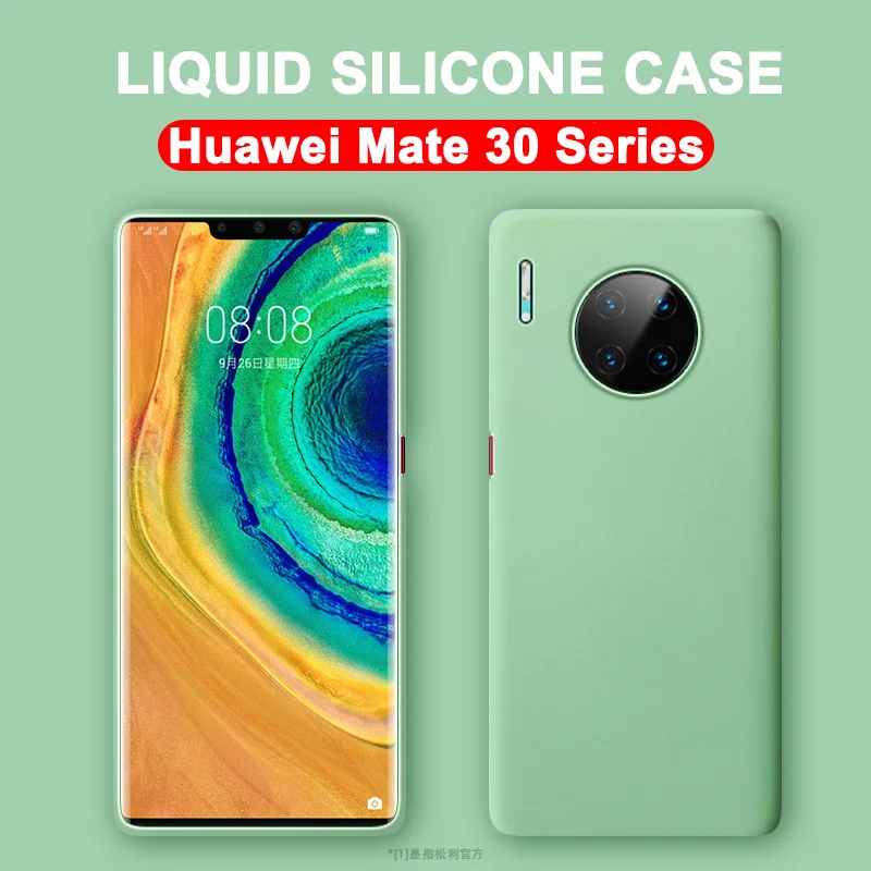 Жидкий силиконовый чехол для Huawei Mate 30 Pro 20 10 Lite 20X оригинальный противоударный