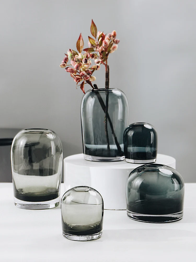 

Light Luxury Transparent Vase Domestic Minimalist Hydroponic Plant Vase Modern High Quality Jarrones Room Decoration EJ50FV