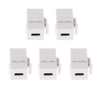 5pack white usb c type c keystone jacks insert connector converter with dust cover protector