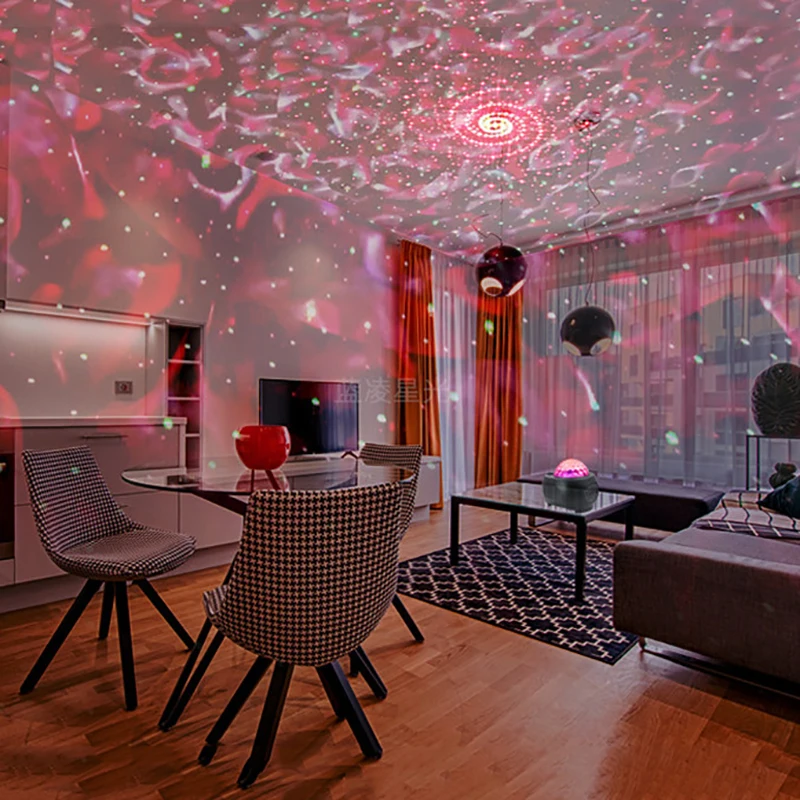 

Colorful LED Sky Star Projector Ocean Wave Night Lamp Projector Music Bluetooth Speaker Remote Control For Child