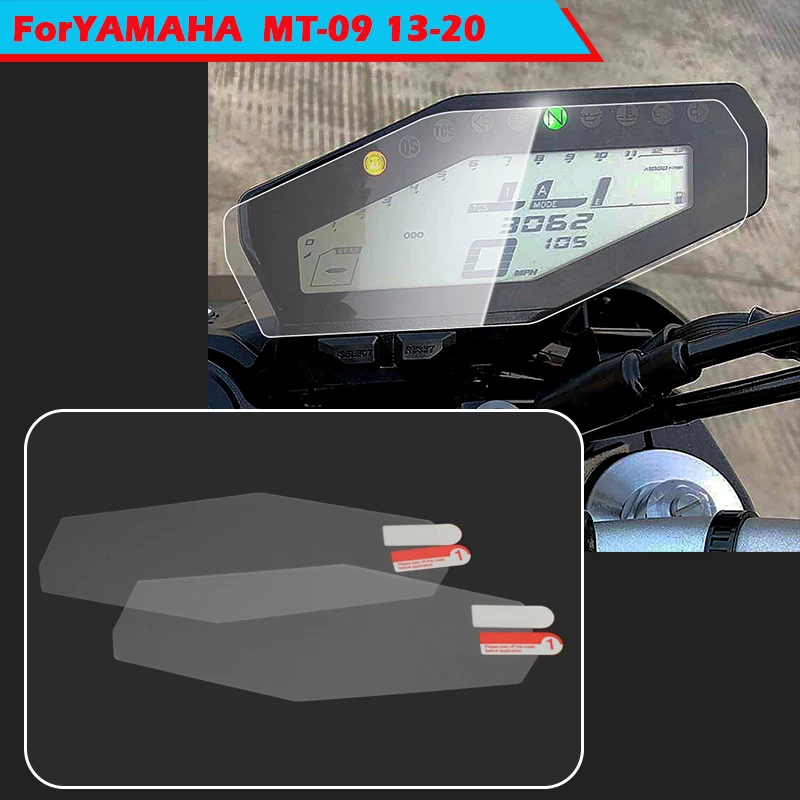 

2 Set Motorcycle Film Dashboard Screen Protector Stickers Dashboard Cluster Scratch Protection Fit For Yamaha MT-09 FZ09 2013-20